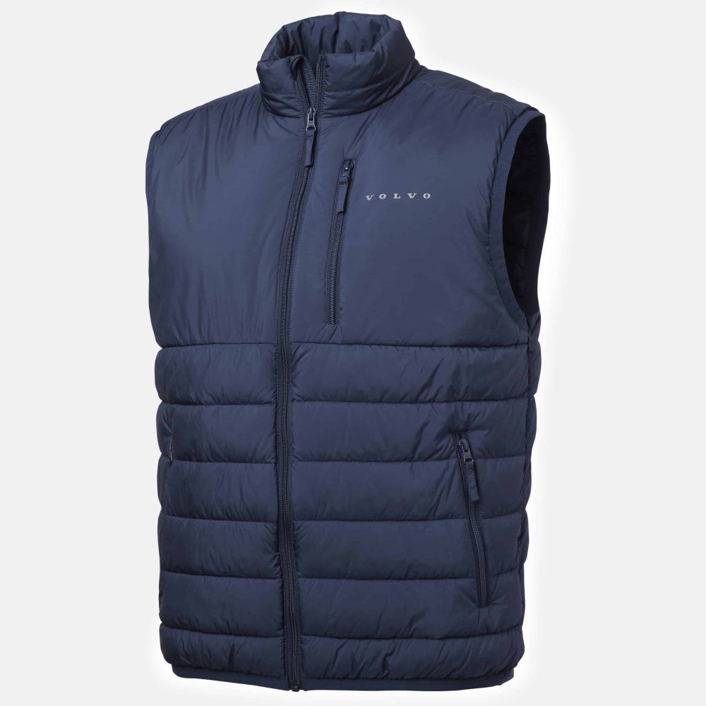 Volvo Word Mark - Miesten Kevyt Liivi - Navy, Musta - Image 2